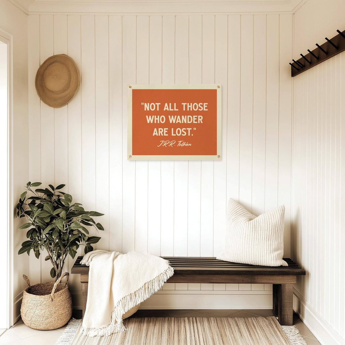 Not All Those Who Wander Are Lost Tolkien Quote Felt Banner