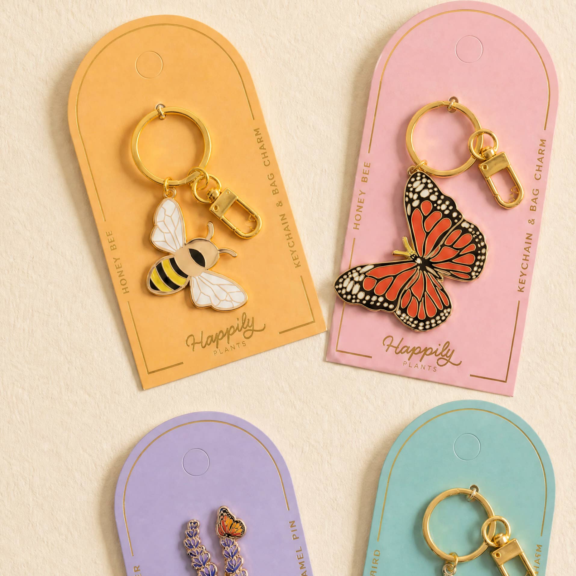 Monarch Butterfly Keychain & Bag Charm, Butterfly Gifts