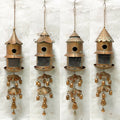 4 Asst. Hanging Birdhouse Feeder with Chimes