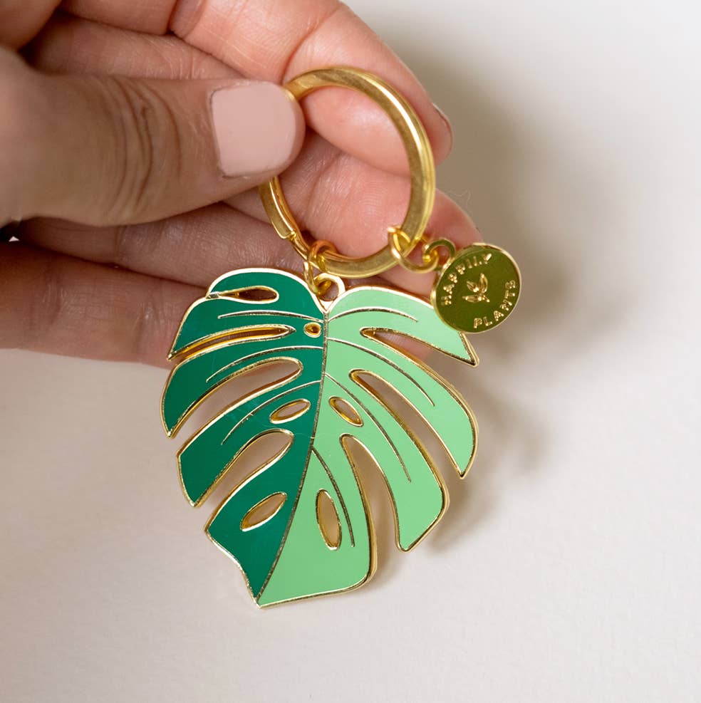 Monstera 'Deliciosa' Plant Lover Keychain, Plant Gifts