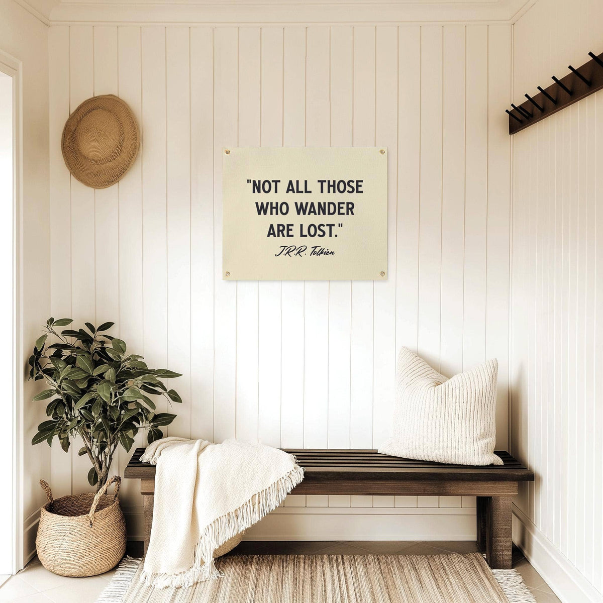 Not All Those Who Wander Are Lost Tolkien Quote Felt Banner