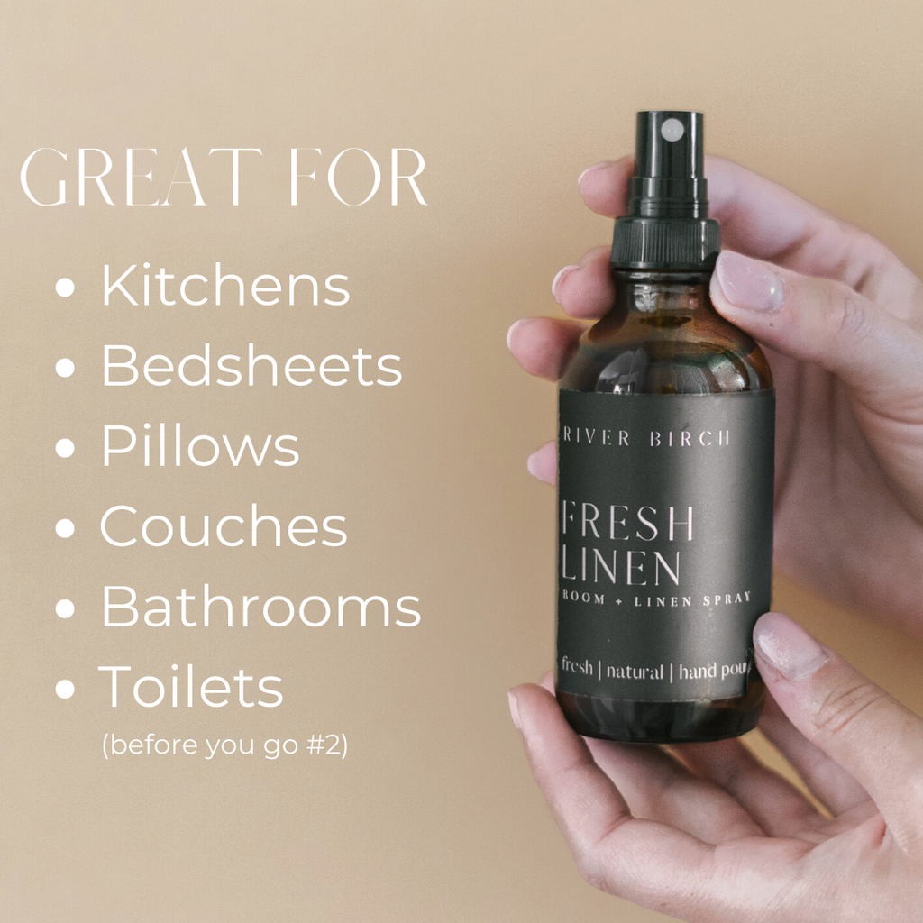 Fresh Linen  - 4 oz Amber Glass Room + Linen Spray