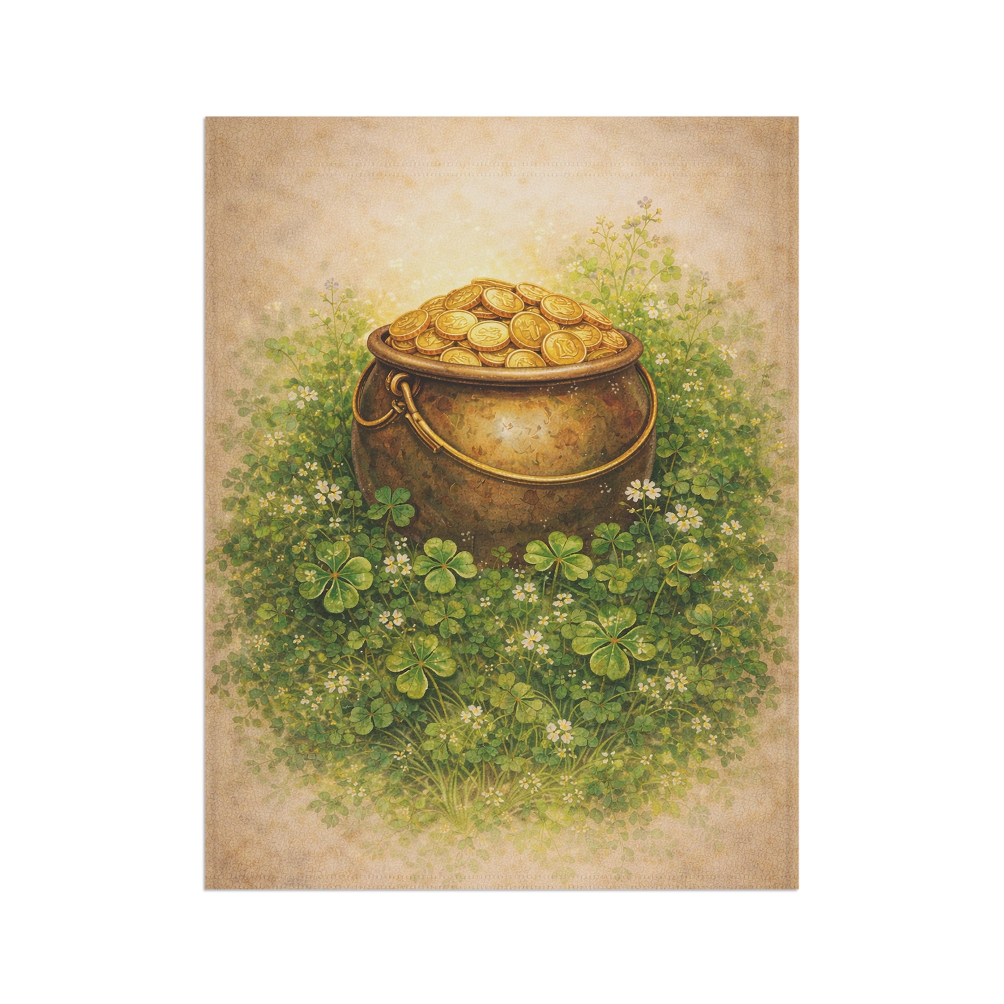 St. Patrick's Pot o' Gold Garden Banner — Vintage Inspired Garden Flag