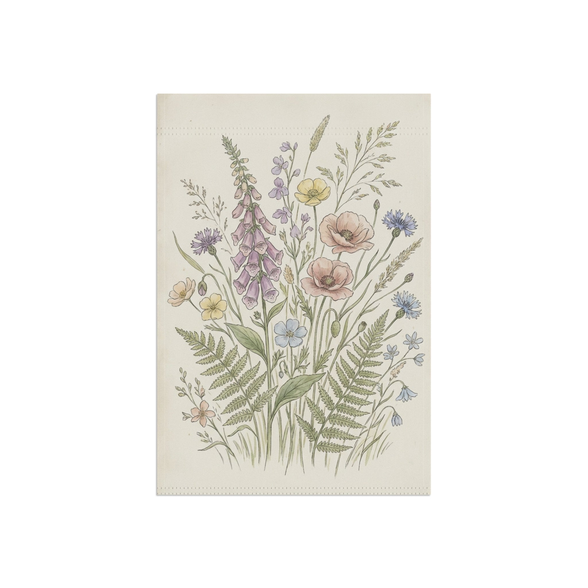 Wildflower Garden Flag — Botanical House Banner for Porch & Yard