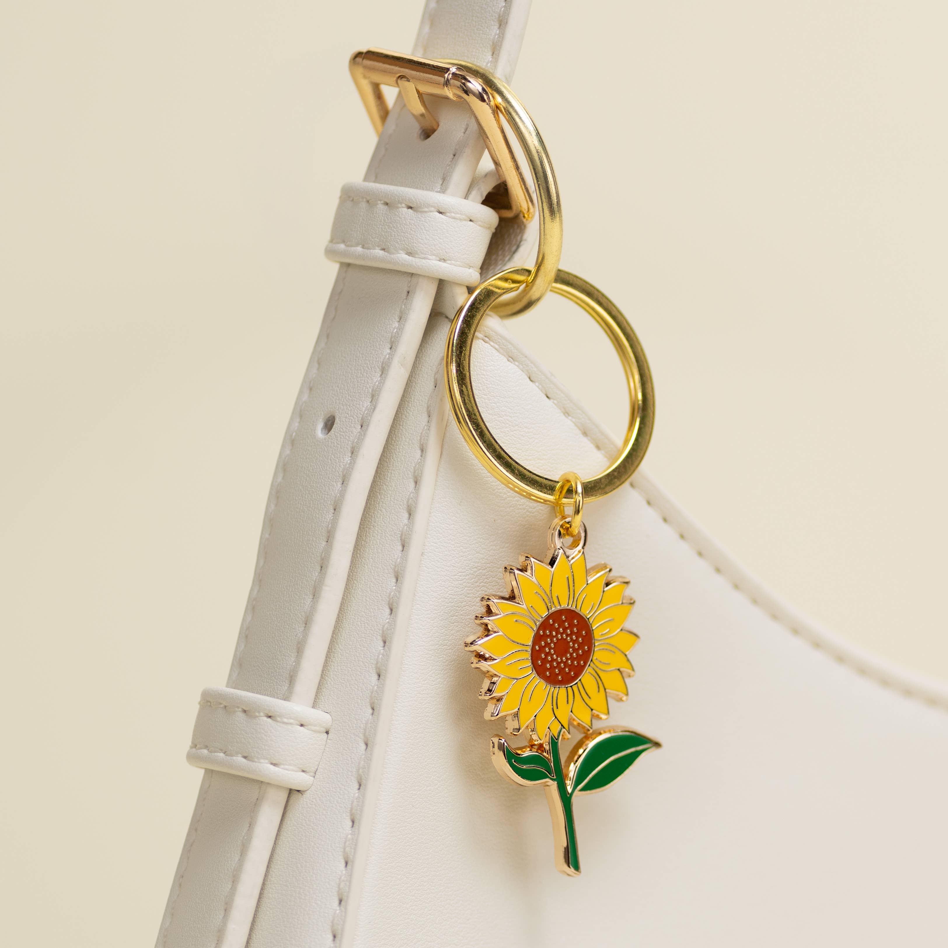 Sunflower Keychain & Bag Charm, Summer Gifts