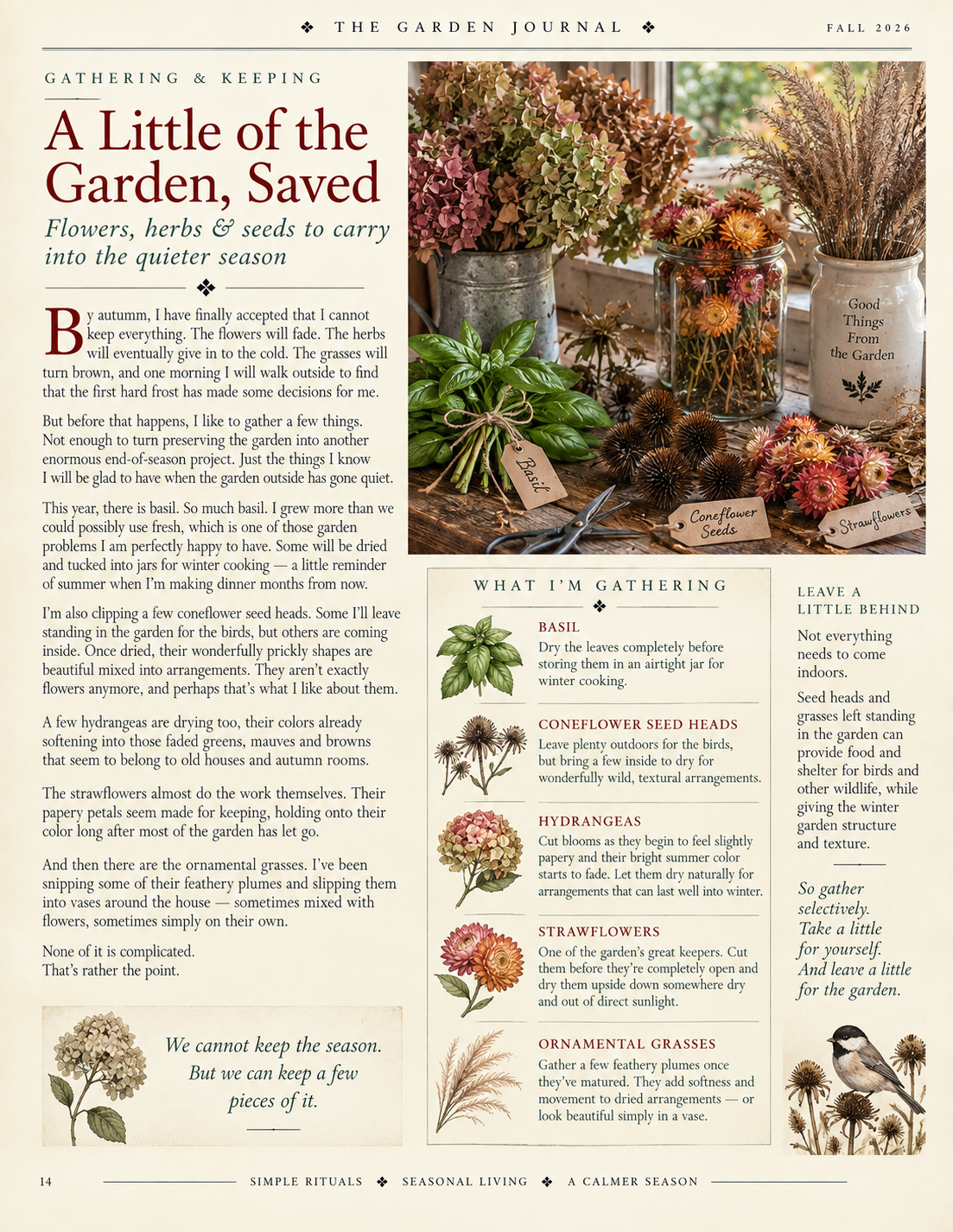The Garden Journal — Fall 2026 • Issue Two-Digital Edition