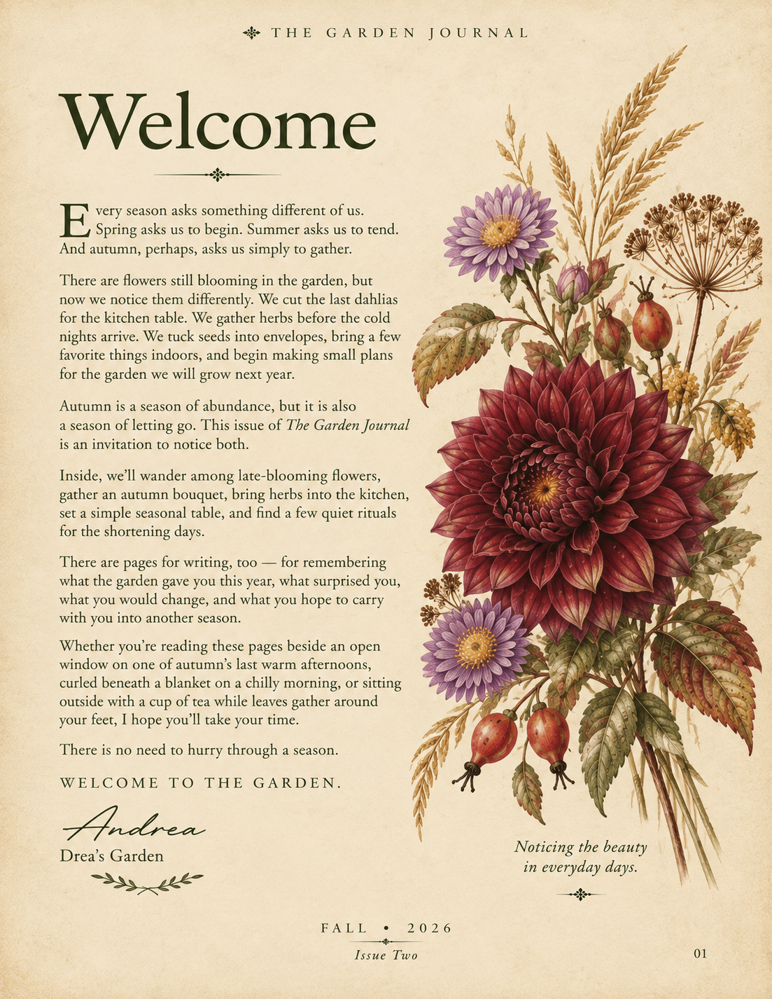 The Garden Journal — Fall 2026 • Issue Two-Digital Edition