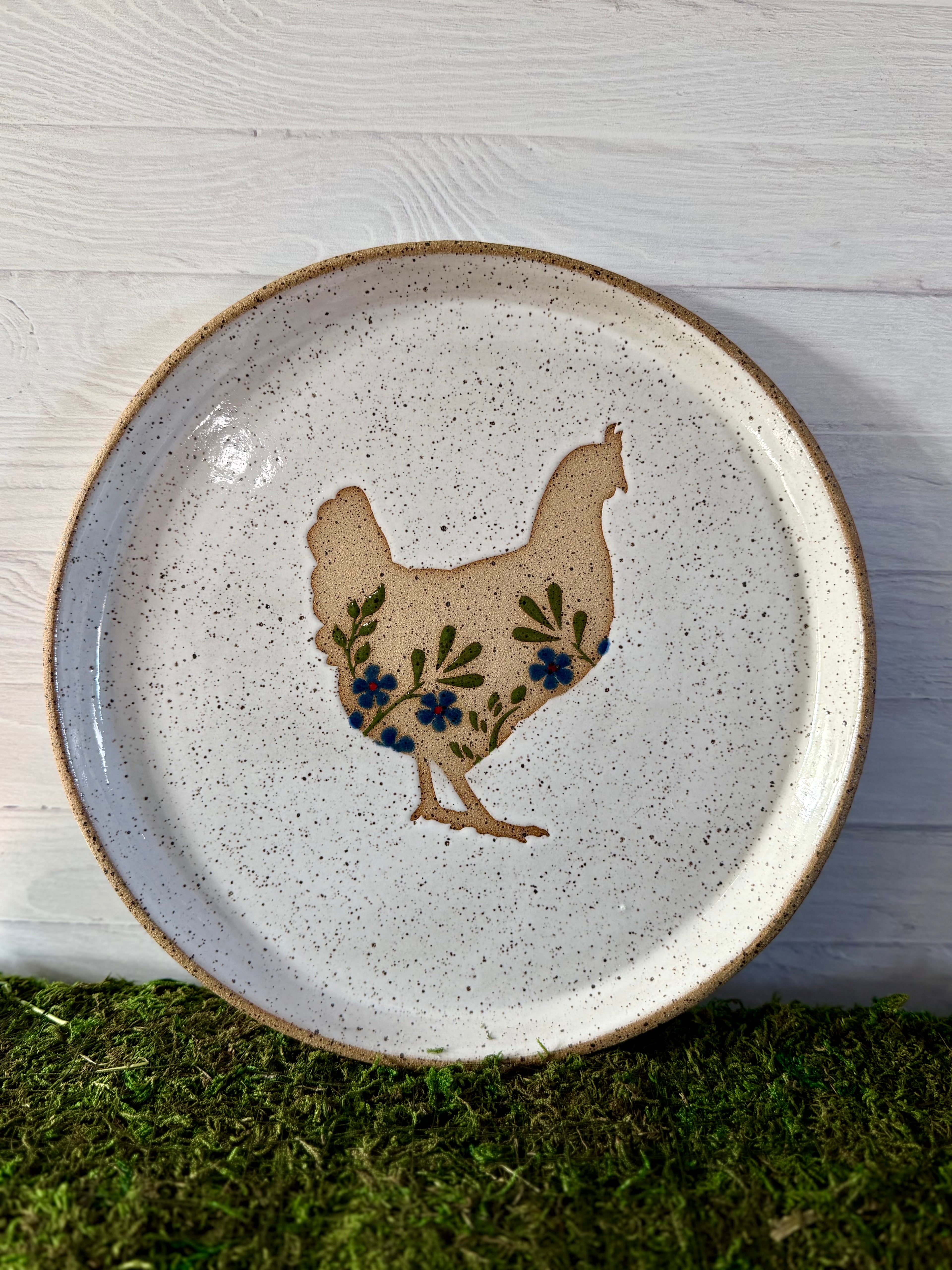 Chicken Plate Hell Mountain Pottery - 7 inch