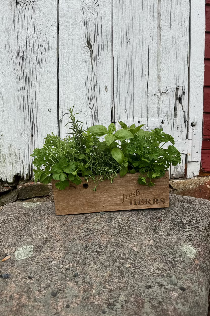 Reclaimed Wood Rustic Herb Planter - Trough
