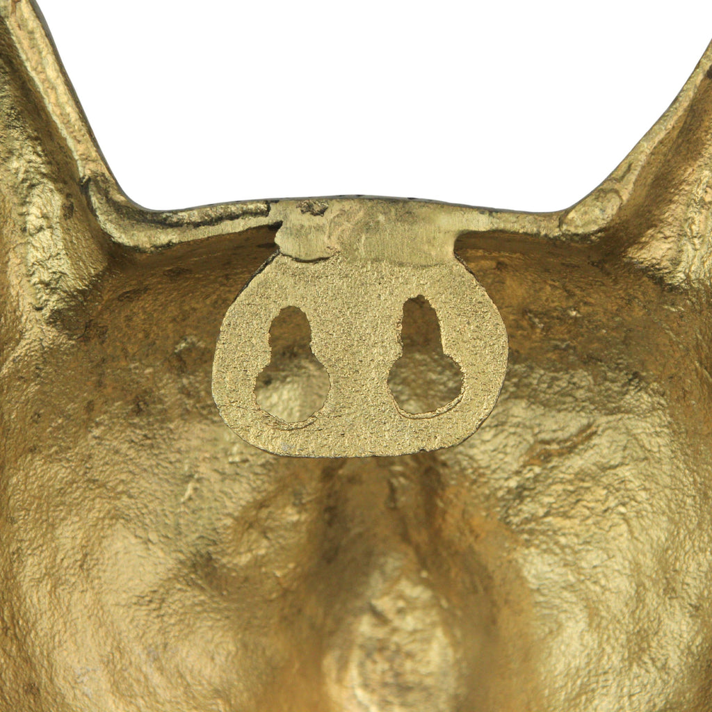 Cast Aluminum Gold Mouse Head Wall Mount with Glasses–8.5"