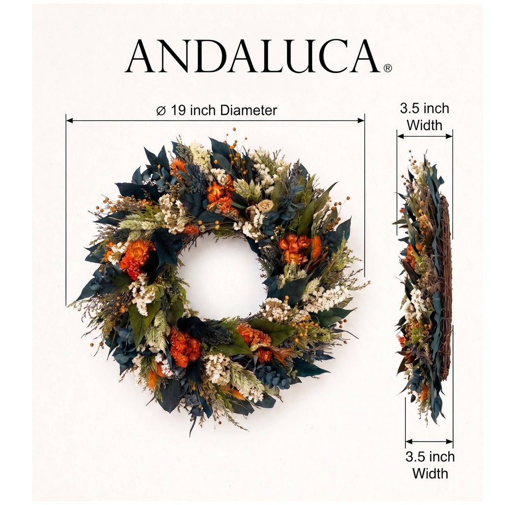 The Saratoga Dried Floral Wreath