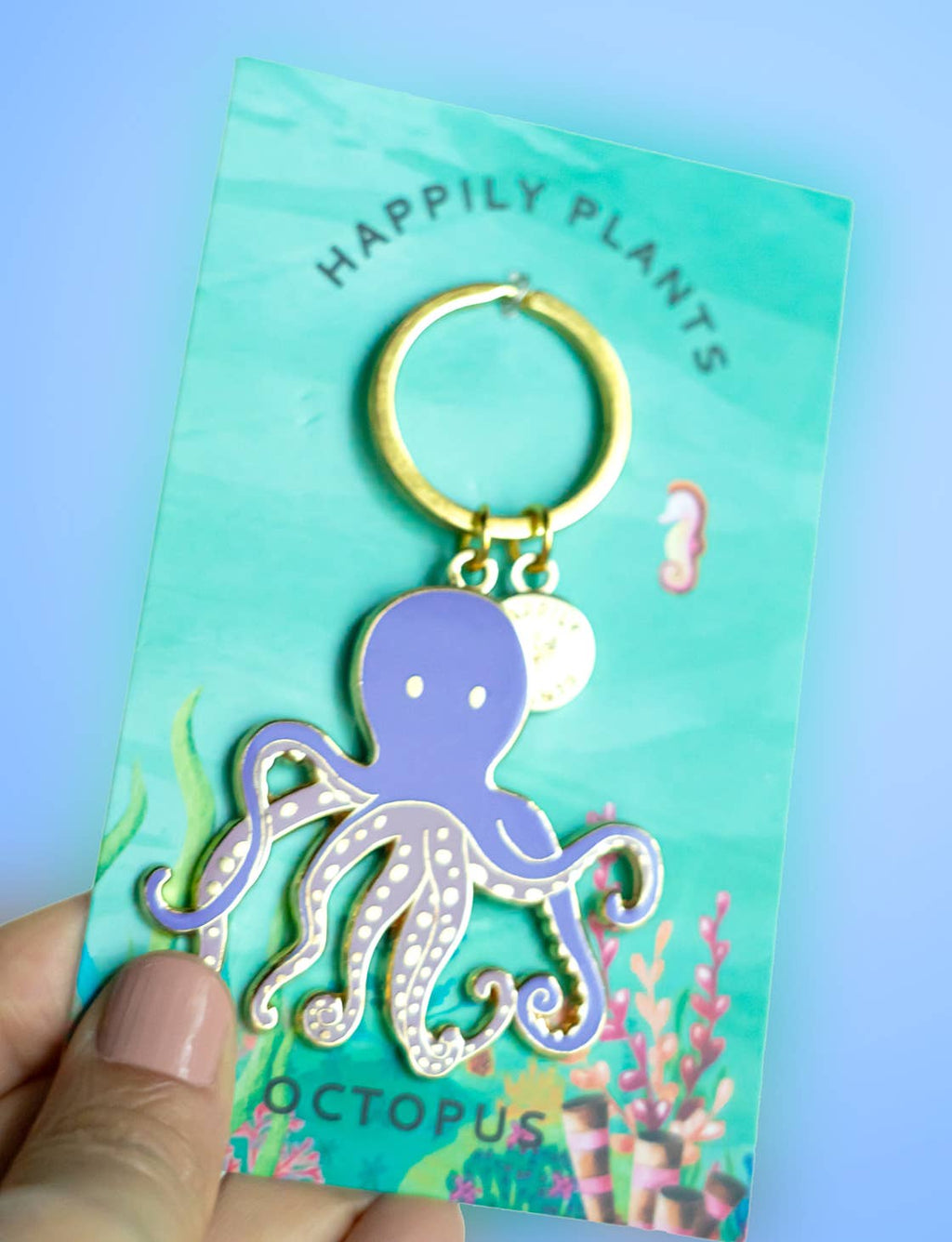 Octopus Keychain & Bag Charm, Beach Gifts