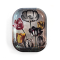 Small Metal Vintage Botanical Tulip Trinket Dish / Tray