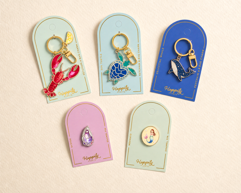 Lobster & Lemon Keychain & Bag Charm, Beach Gifts