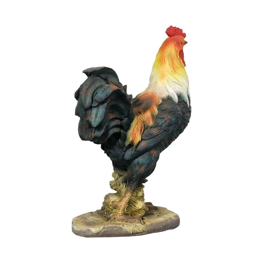 22.4 In. Rooster Garden Statues- Large Concrete Garden Sculptures and Statues Chicken Decorations for Outdoor Home Decor