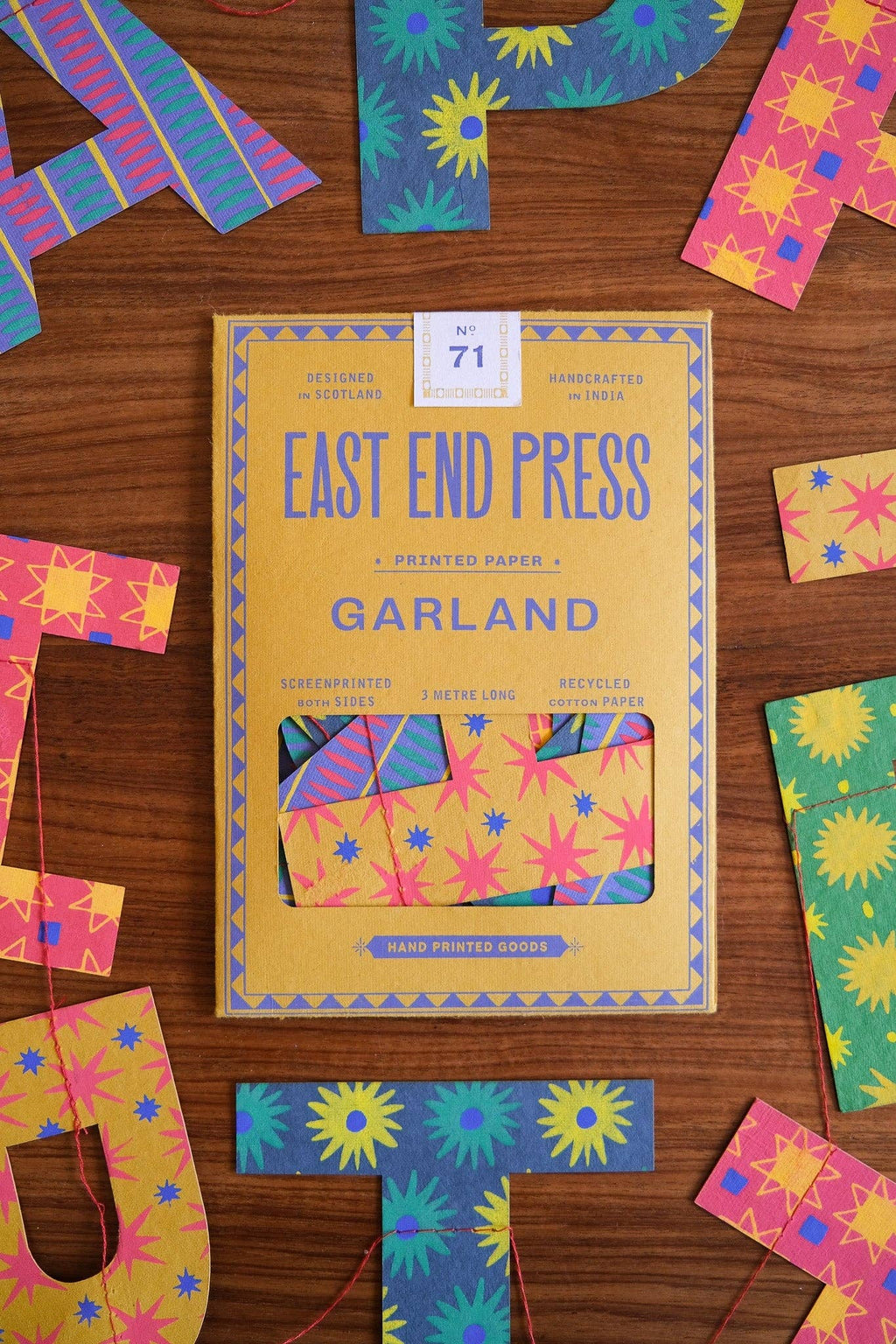 The Bright &amp; Happy Birthday Hand-Sewn Paper Garland