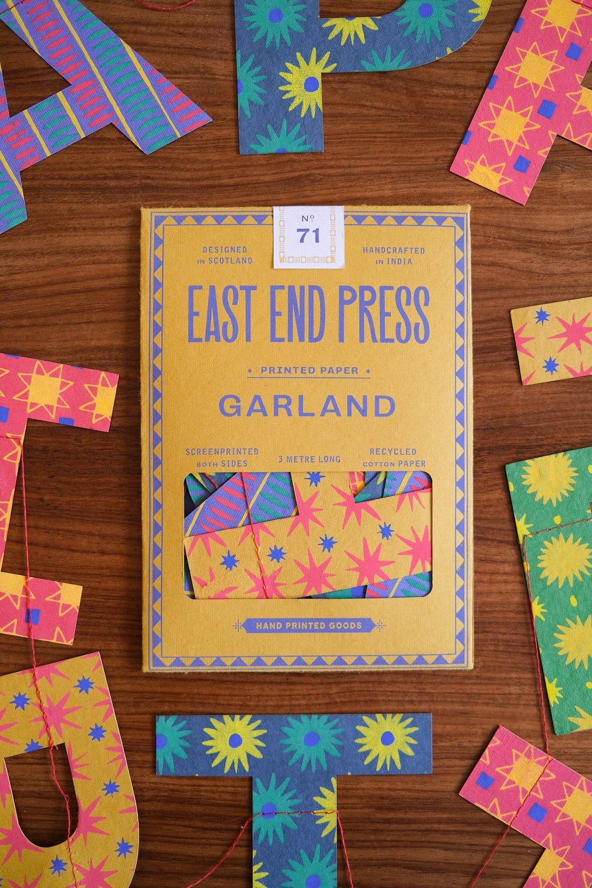 The Bright &amp; Happy Birthday Hand-Sewn Paper Garland
