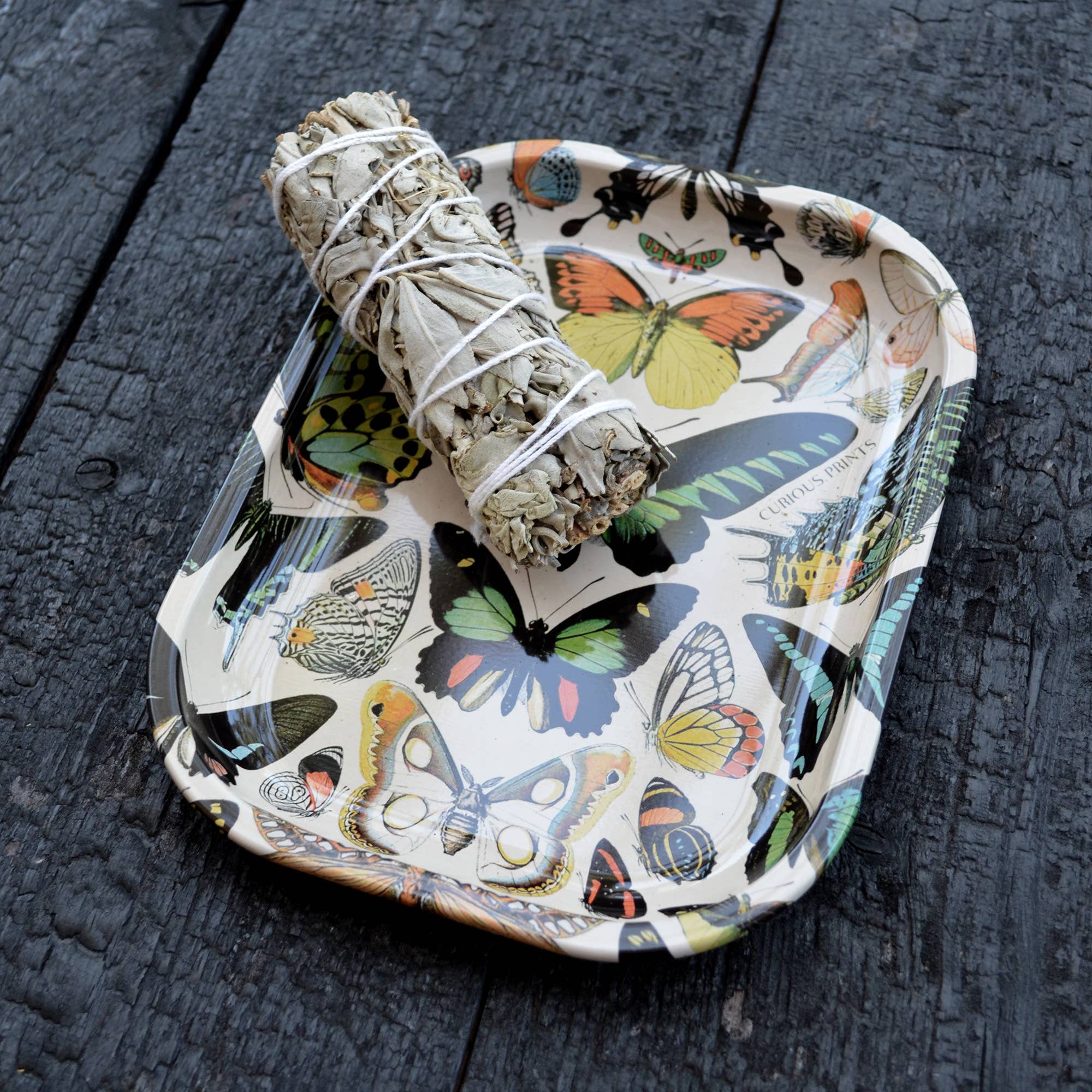 Small Metal Butterfly 1 Tray / Vintage Butterflies Dish