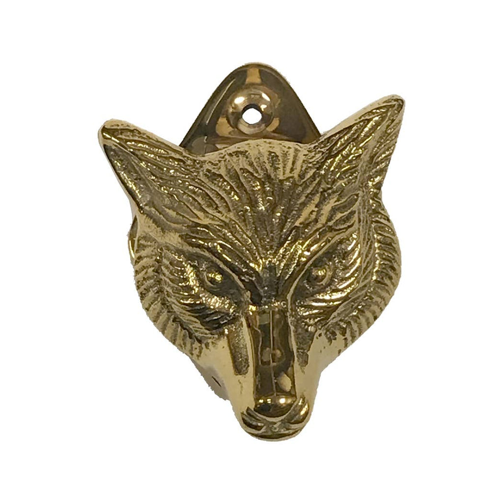 Solid Brass Fox Privacy Door Knocker - 2-1/2"