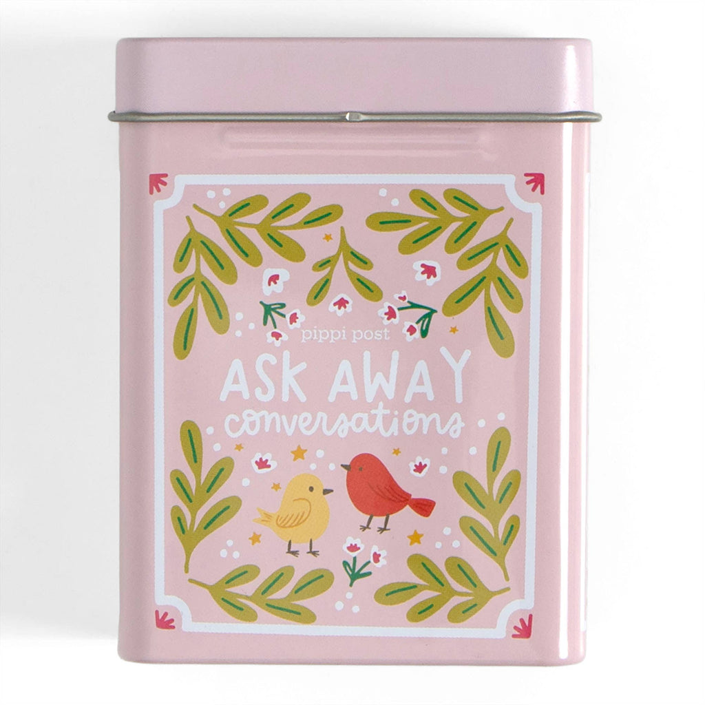 Ask Away Conversation Cards - Deck of Cards + Storage Tin