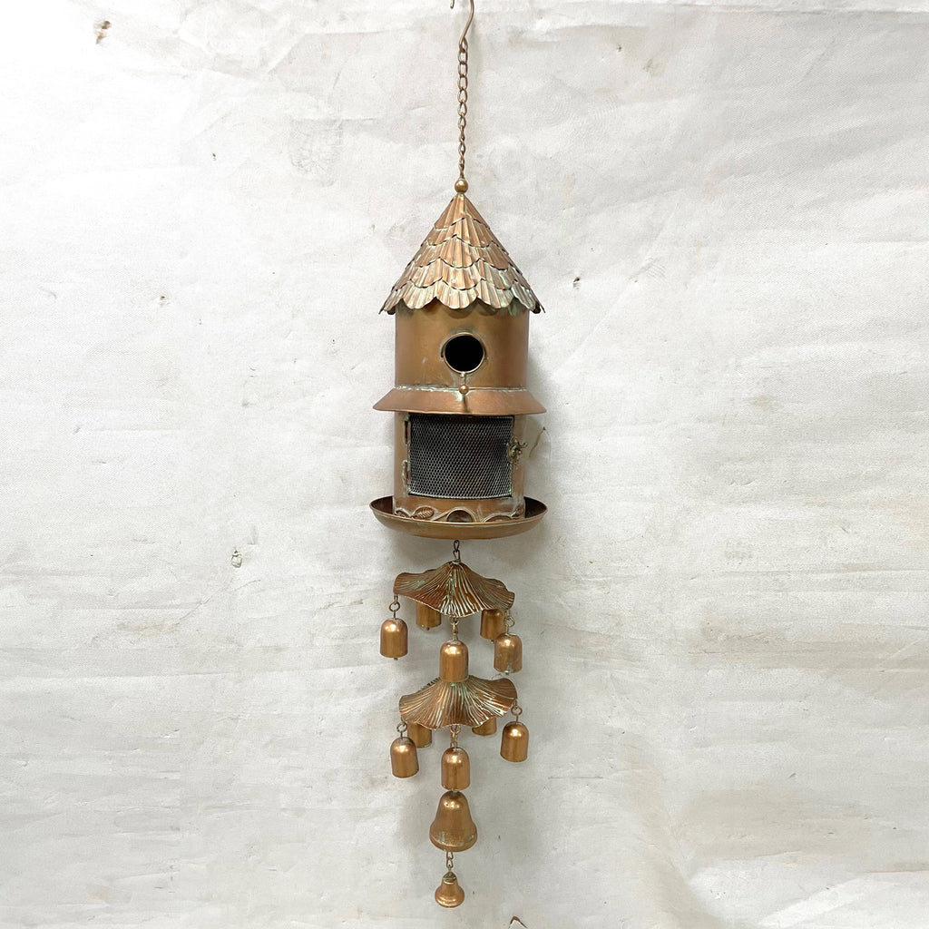4 Asst. Hanging Birdhouse Feeder with Chimes
