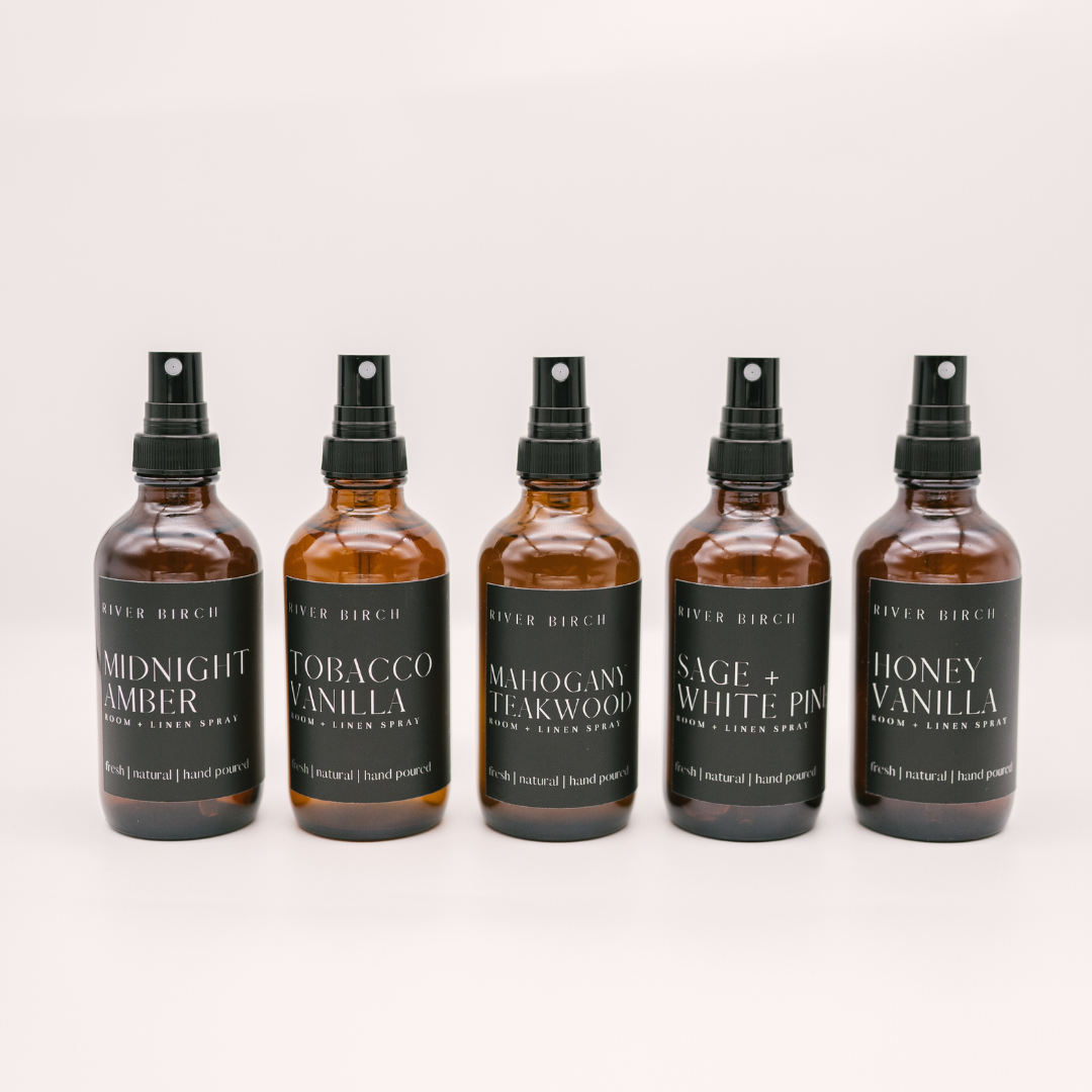 Fresh Linen  - 4 oz Amber Glass Room + Linen Spray