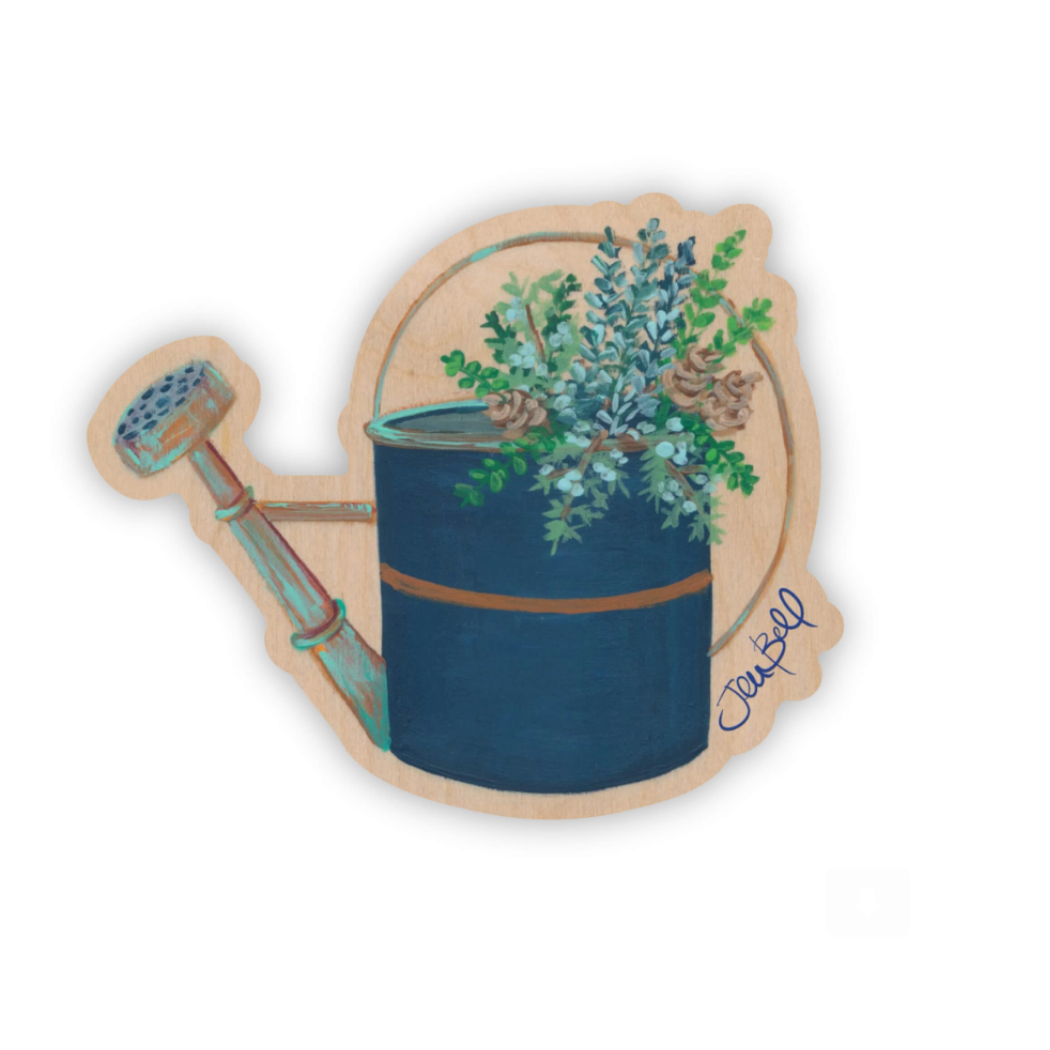 Purple Cone Flower with Yellow Finch Sticker