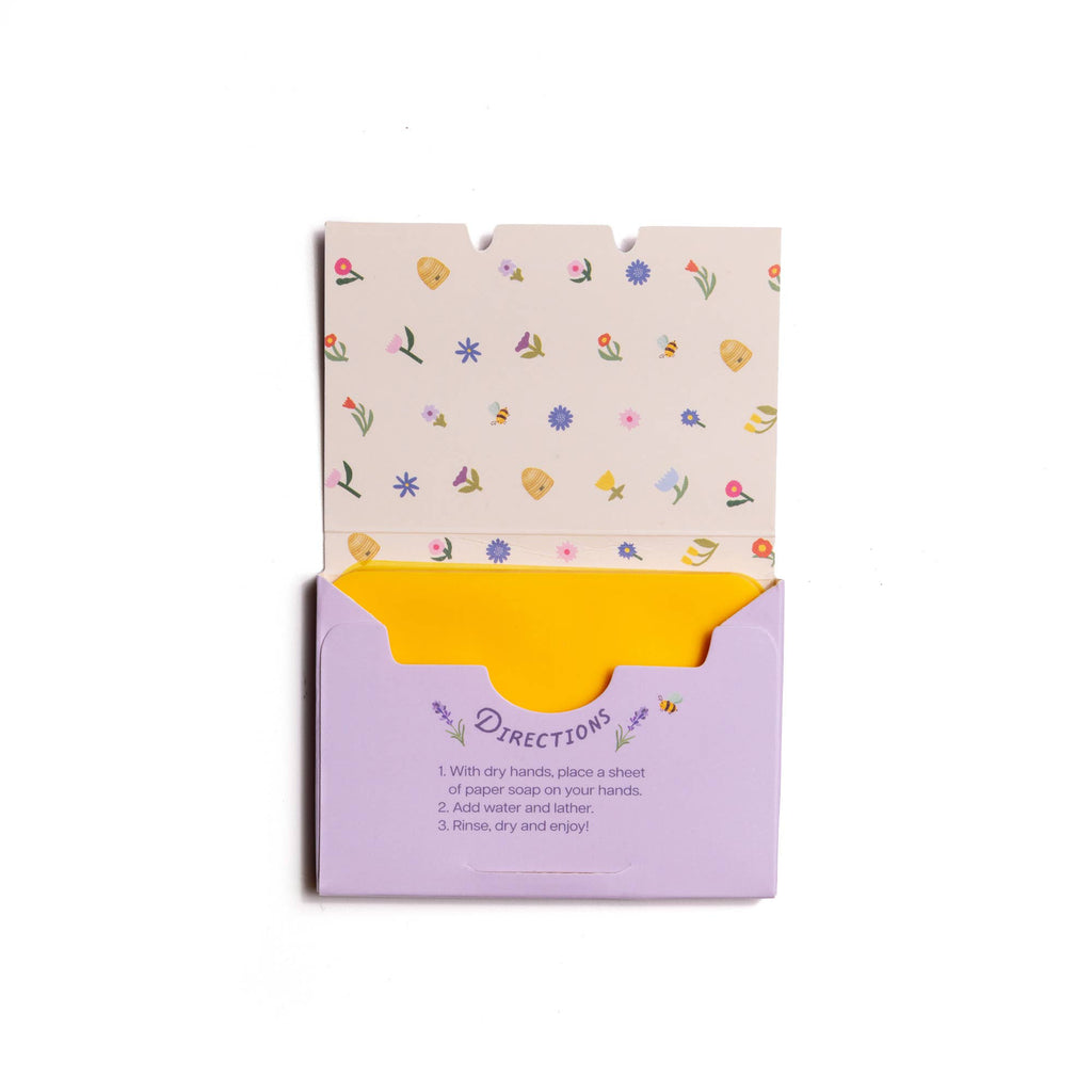 Paper Soap – Lavender Honey Scent, Travel Size, 50 Sheets