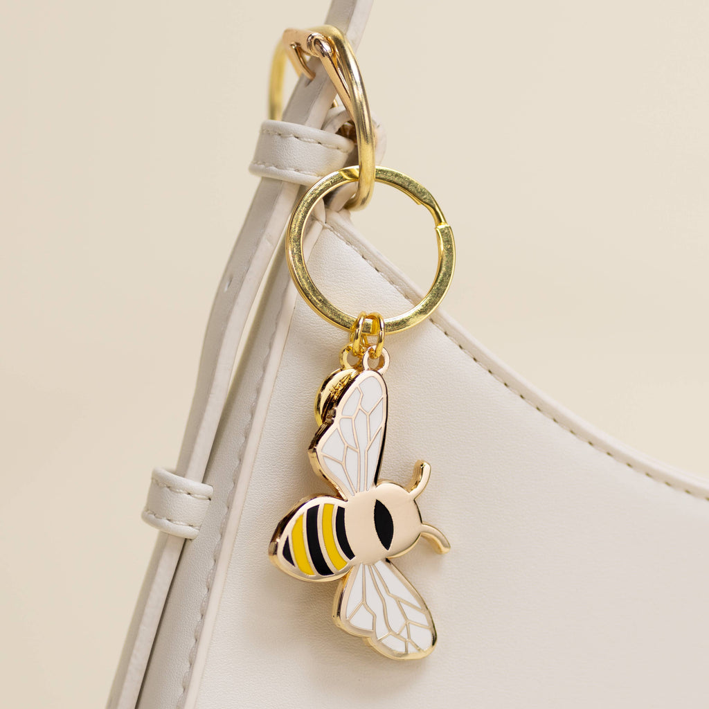 Honey Bee Keychain & Bag Charm, Nature Gifts