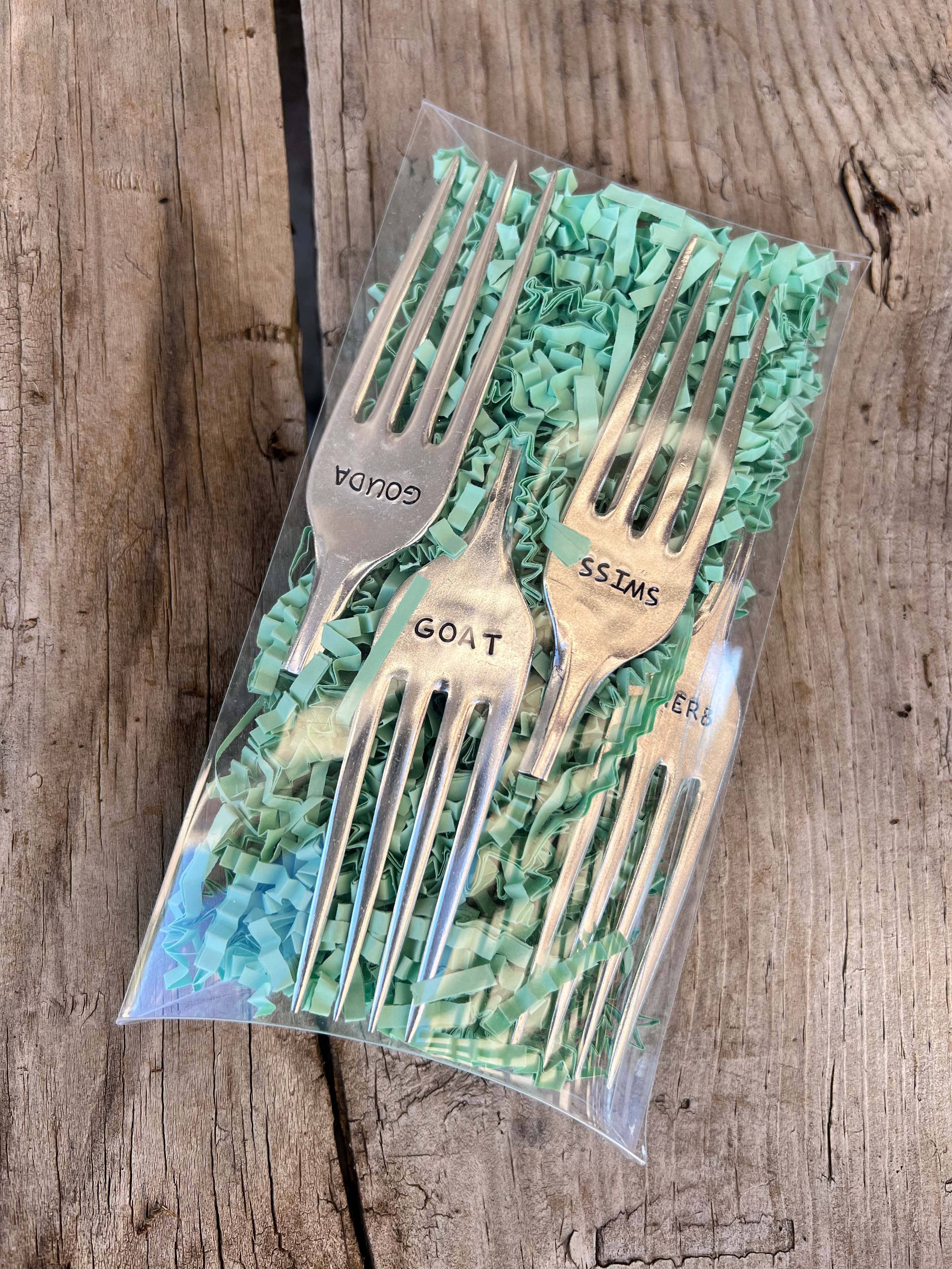 Cheese Marker #1 - Set of 4 Fork Tines