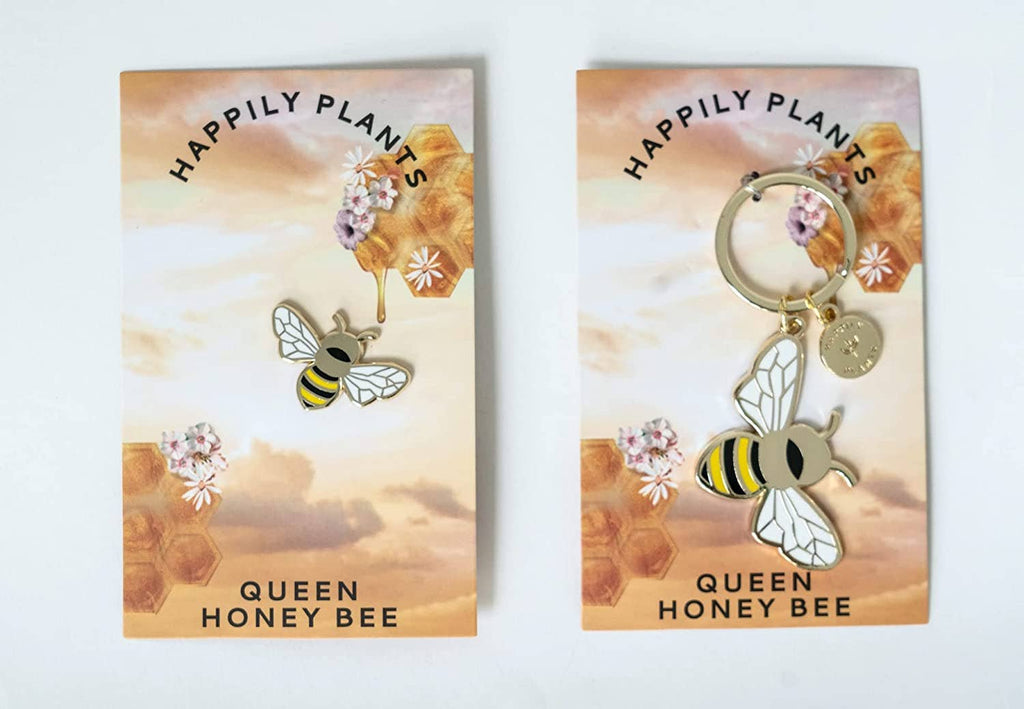 Honey Bee Keychain & Bag Charm, Nature Gifts