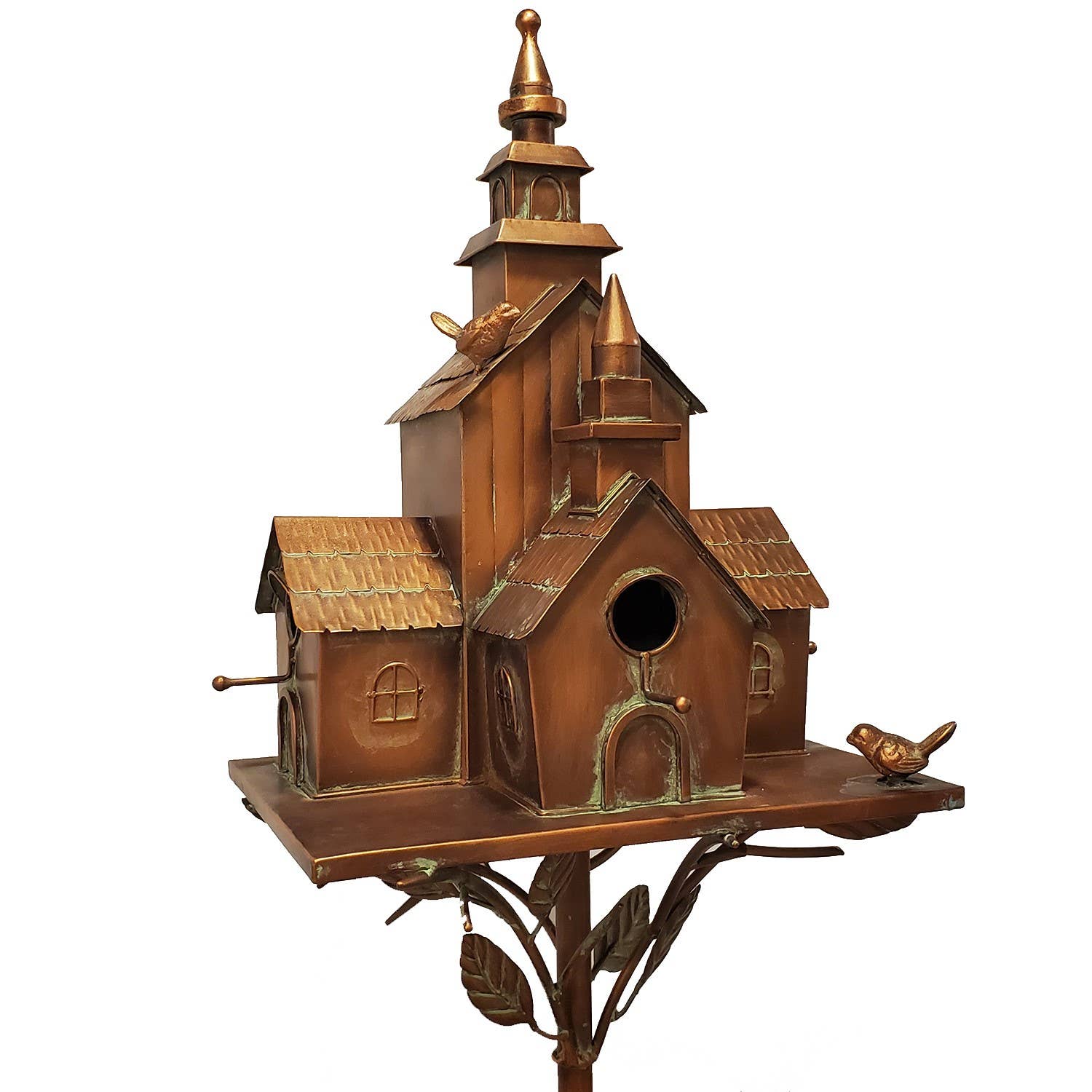 Large Copper-Colored Multi-Home Birdhouse "Montana"