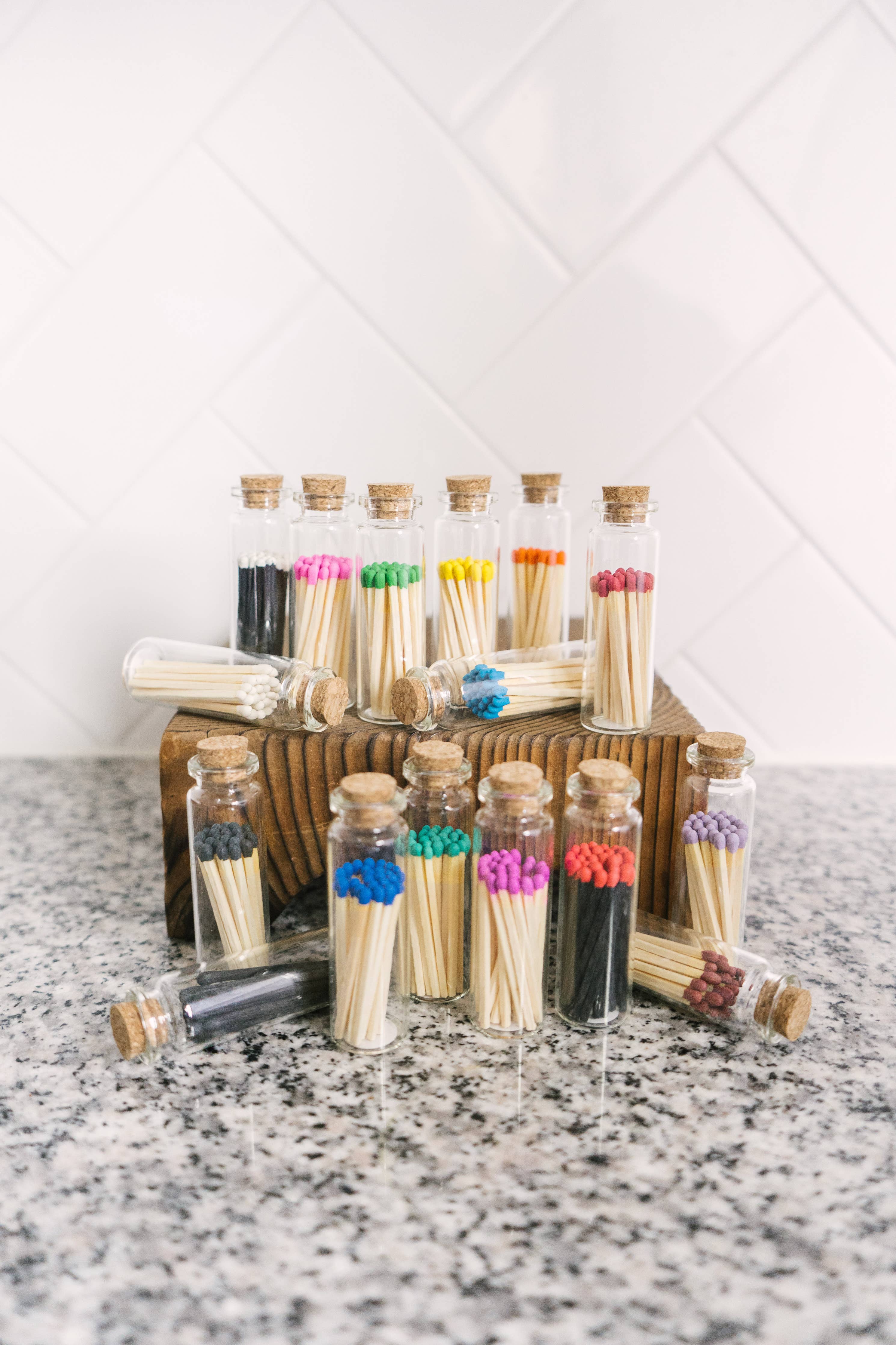 2in Tuxedo Decorative Matches In Jar w/ striker