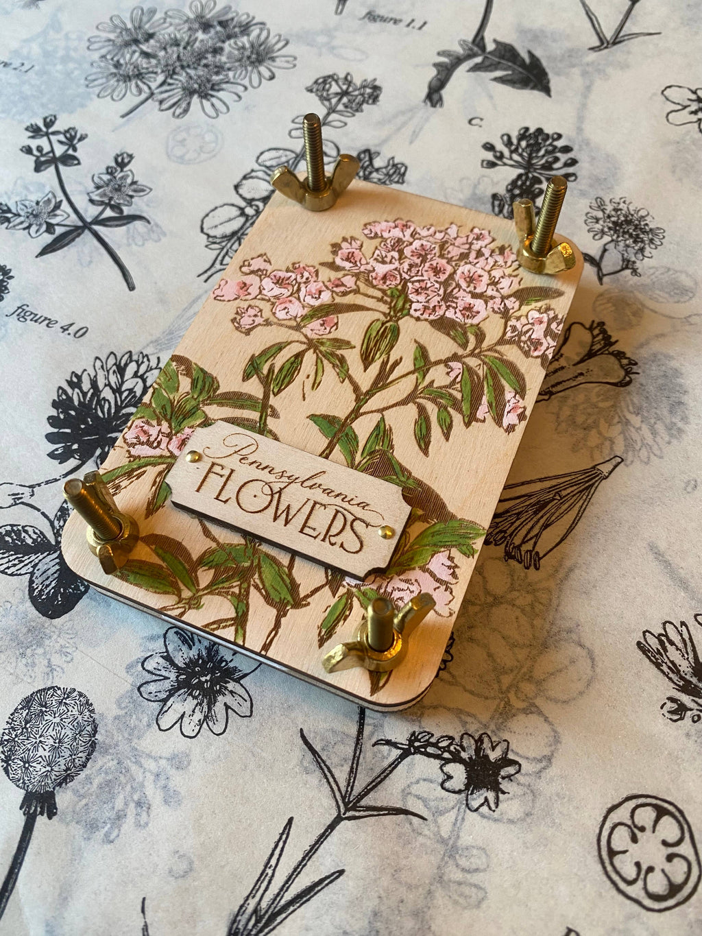 Hand Painted State Flower Pocket-Size Flower Press