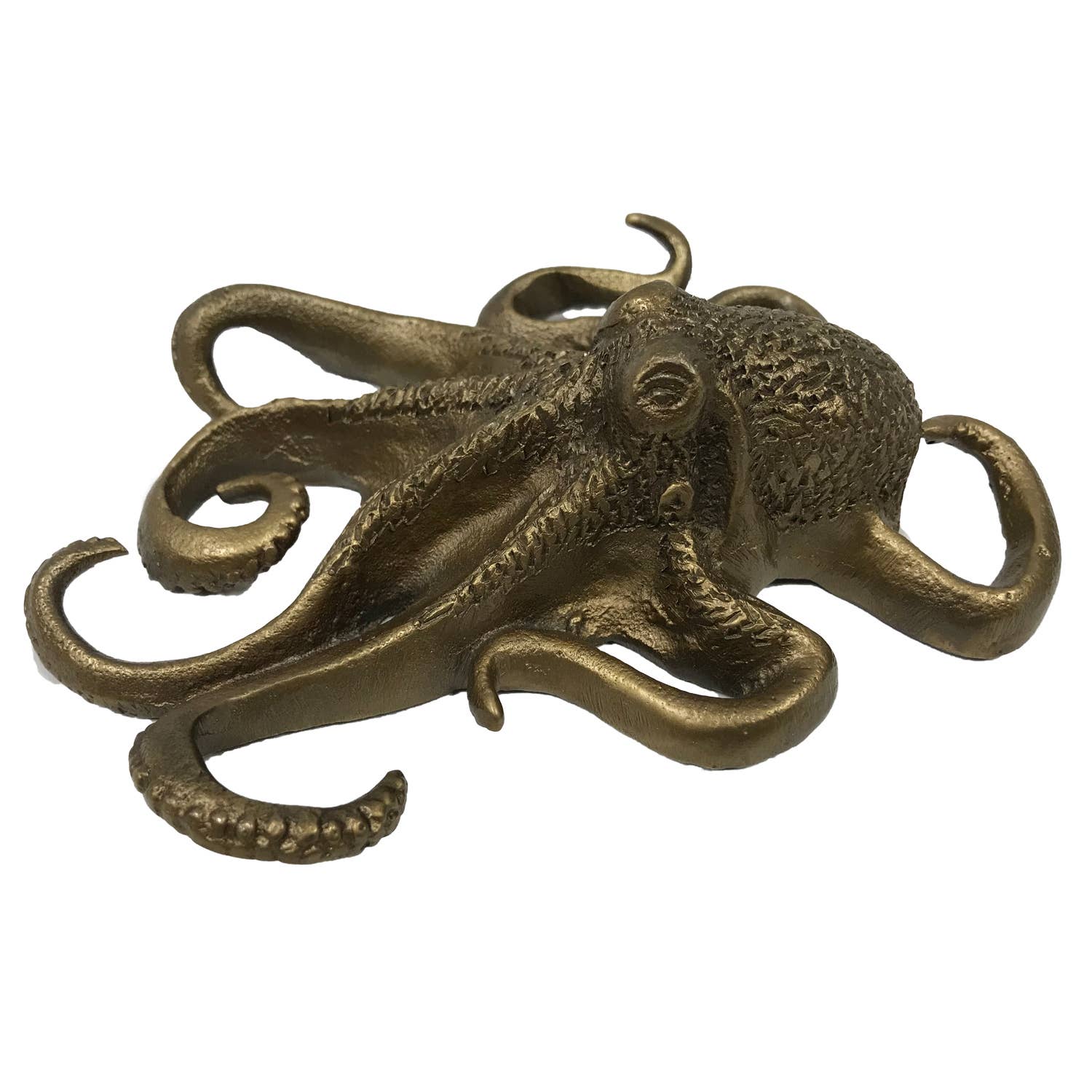 Antiqued Brass Coated Octopus Nautical | Home Accents