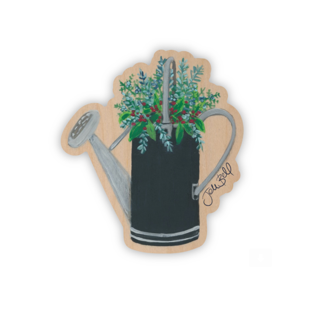 Purple Cone Flower with Yellow Finch Sticker