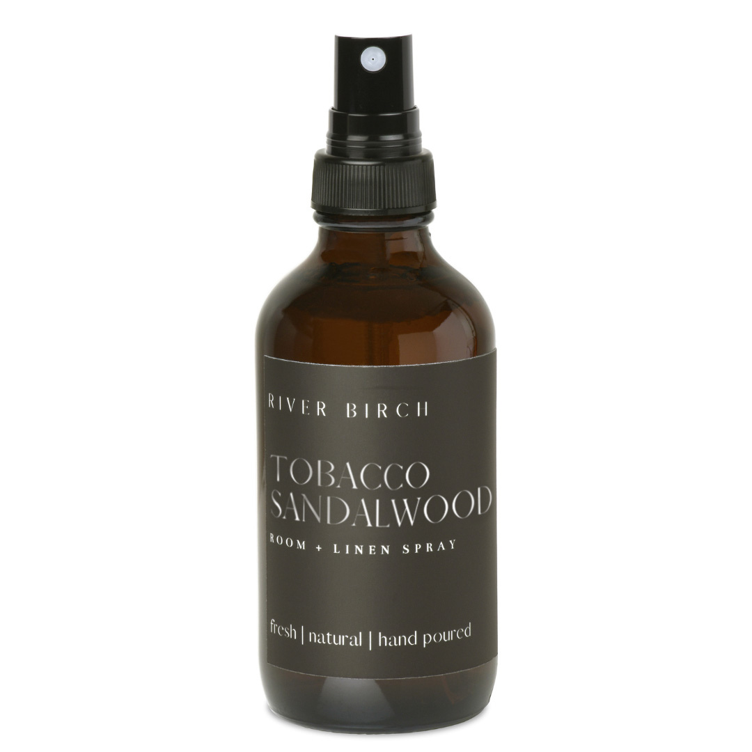 Tobacco Sandalwood   - 4 oz Amber Glass Room + Linen Spray