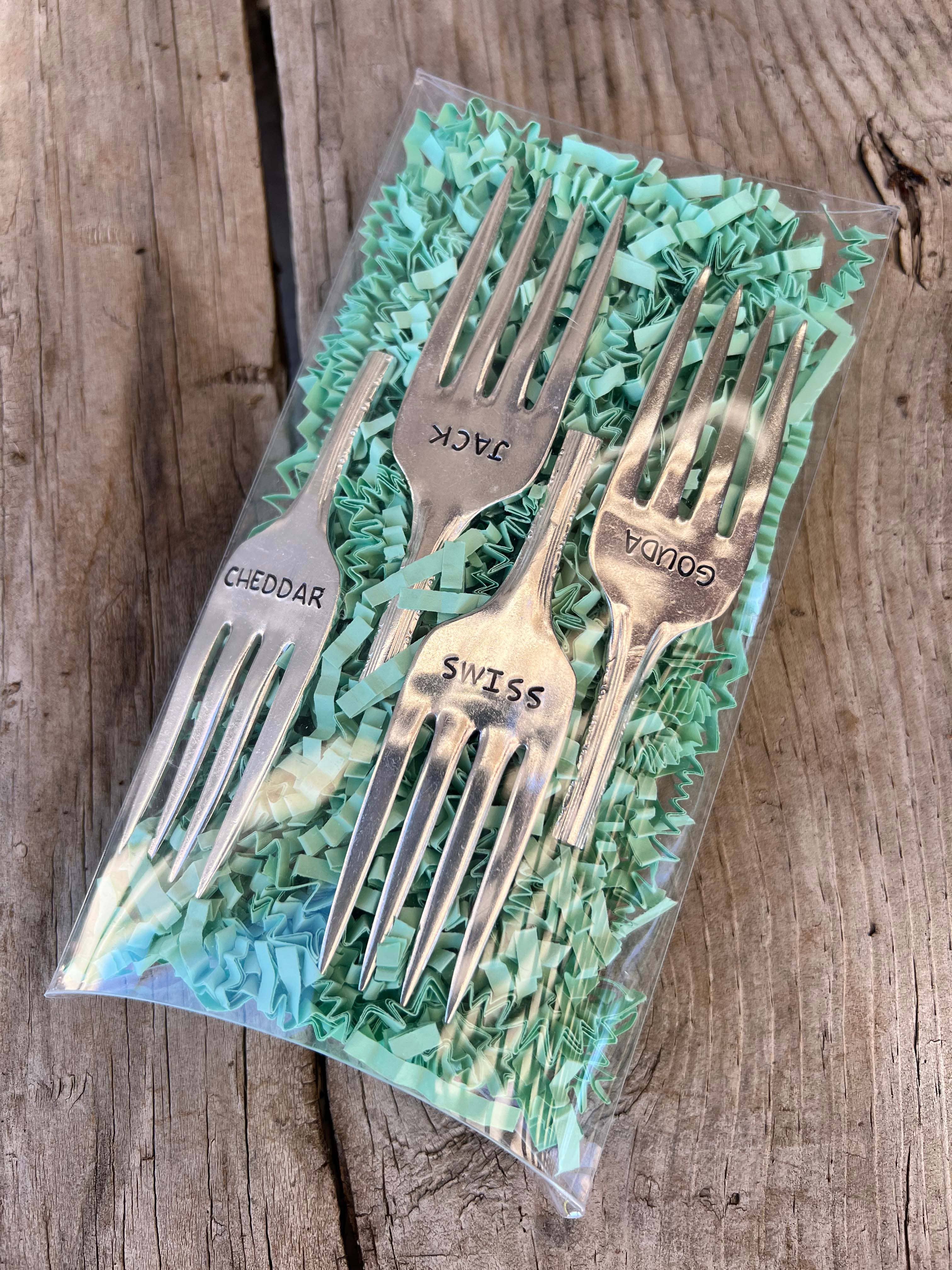 Cheese Marker #2 - Set of 4 Fork Tines