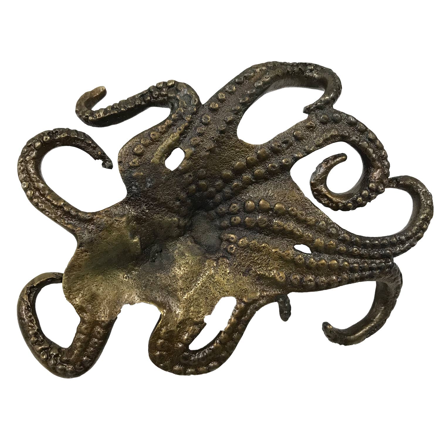 Antiqued Brass Coated Octopus Nautical | Home Accents
