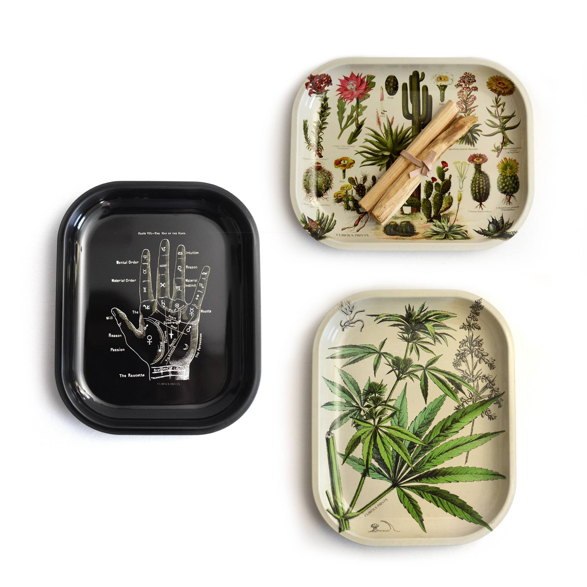Small Metal Black Mushroom Ritual Tray / Rolling Tray