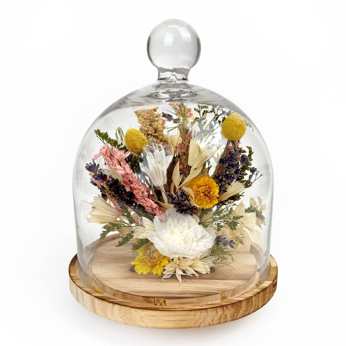 The White Carnation & Lavender Botanical Cloche