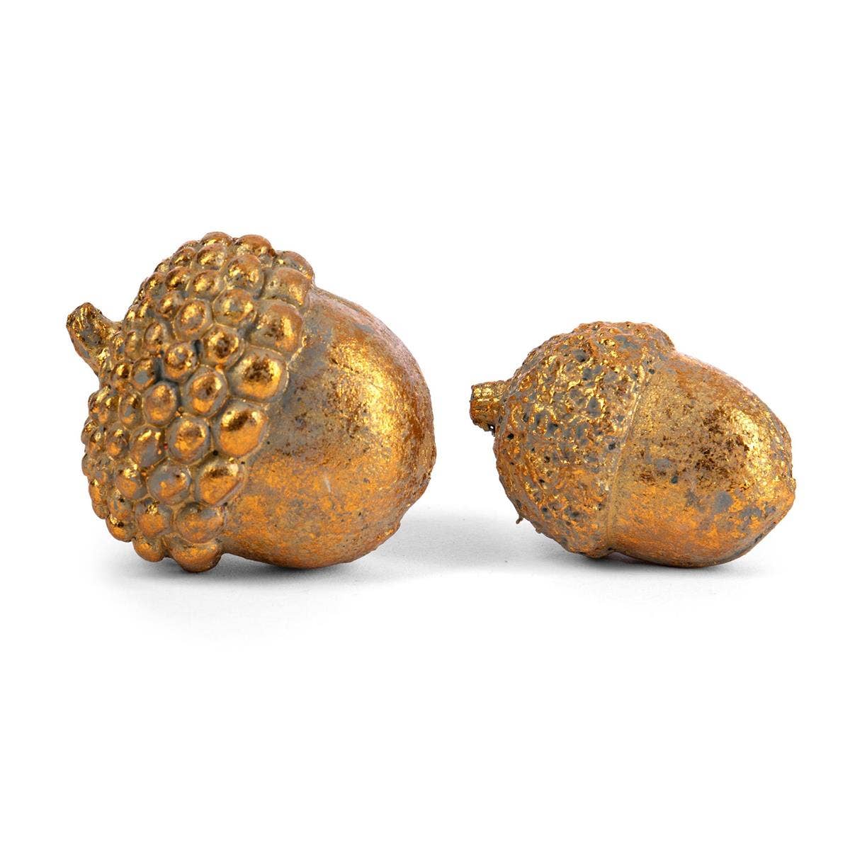 Gold Cement Acorn Fall / Holiday Decor