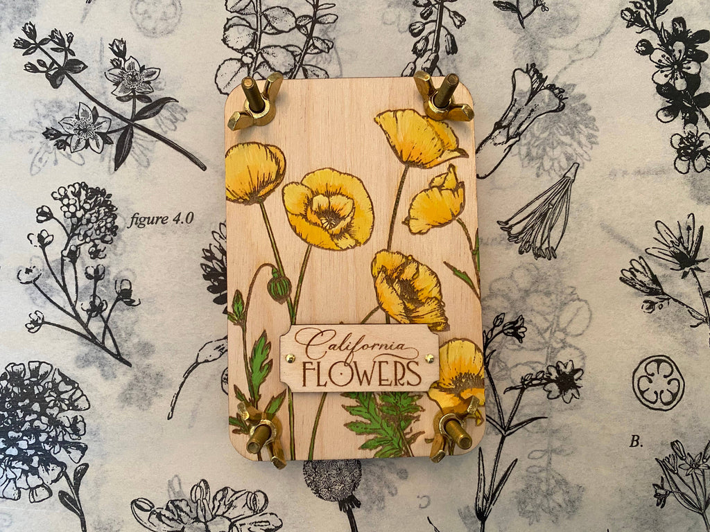 Hand Painted State Flower Pocket-Size Flower Press
